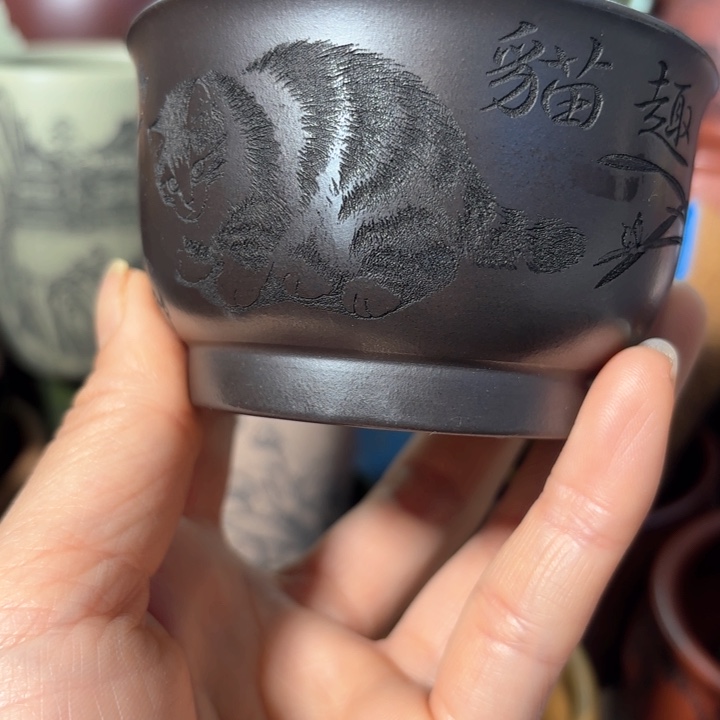 紫砂茶杯紫砂主人杯福利放漏