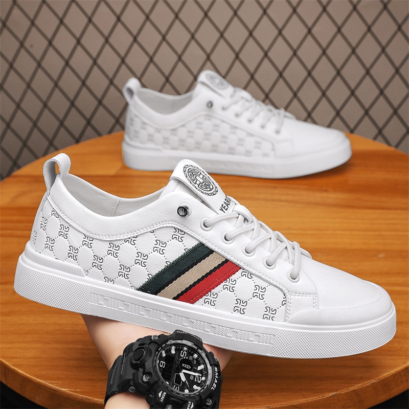 意尔康男鞋2025新款秋季潮流百搭男士小白鞋子休闲皮鞋高端板鞋潮