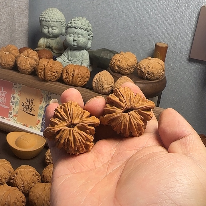 吊坠文玩核桃42四座楼核桃