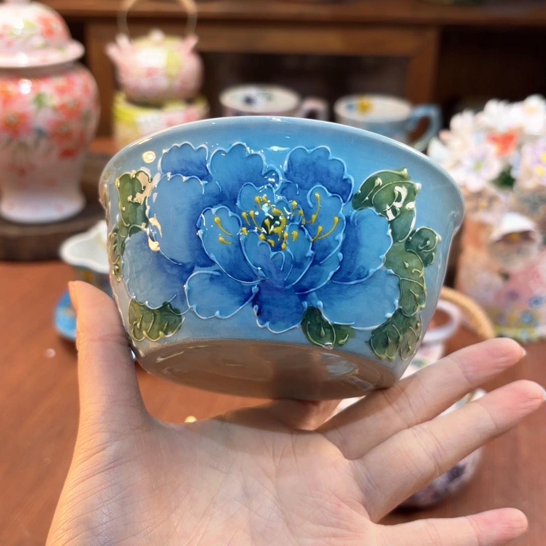 景德镇手绘高温釉下彩陶瓷茶具