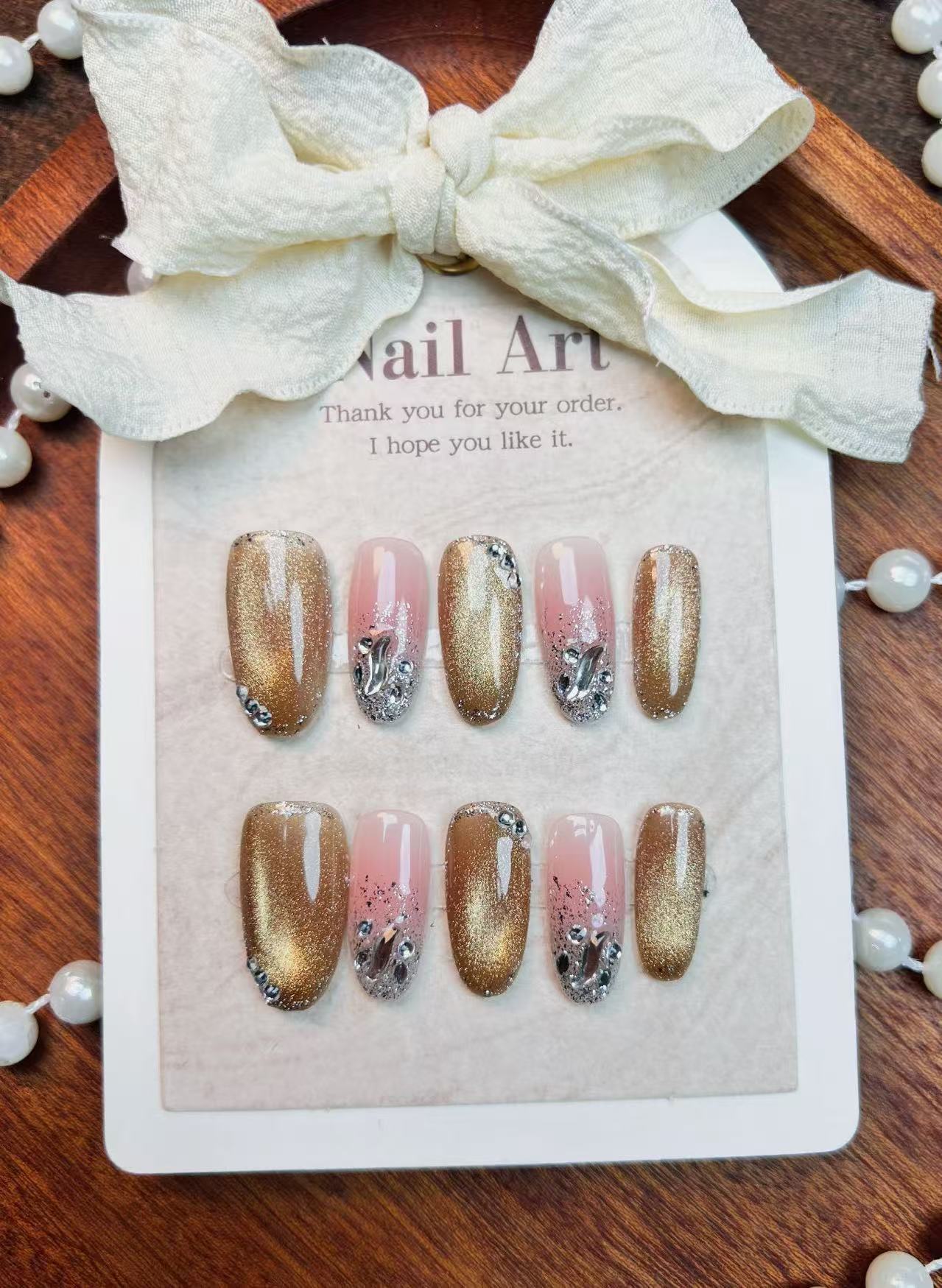 【金色热恋】T30纯手工穿戴甲10片装