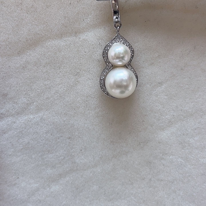 海水珍珠吊坠(不含链)银S925镶嵌