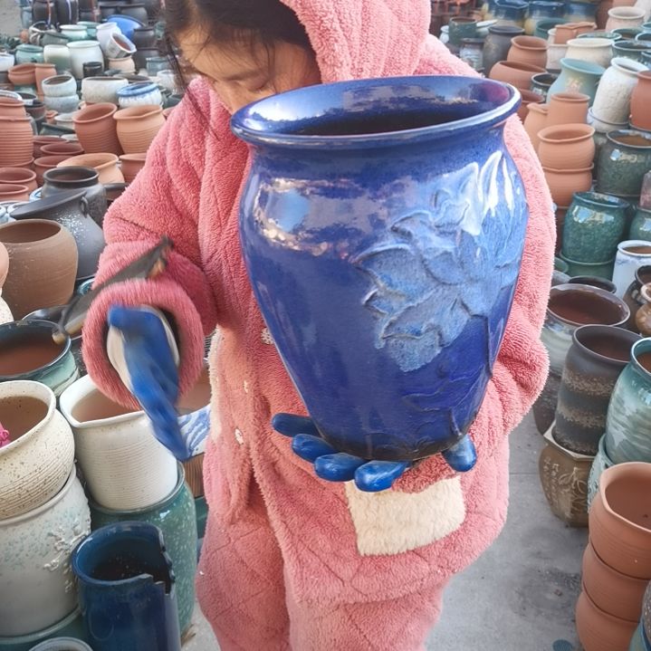 红陶口20高27瑕疵底裂