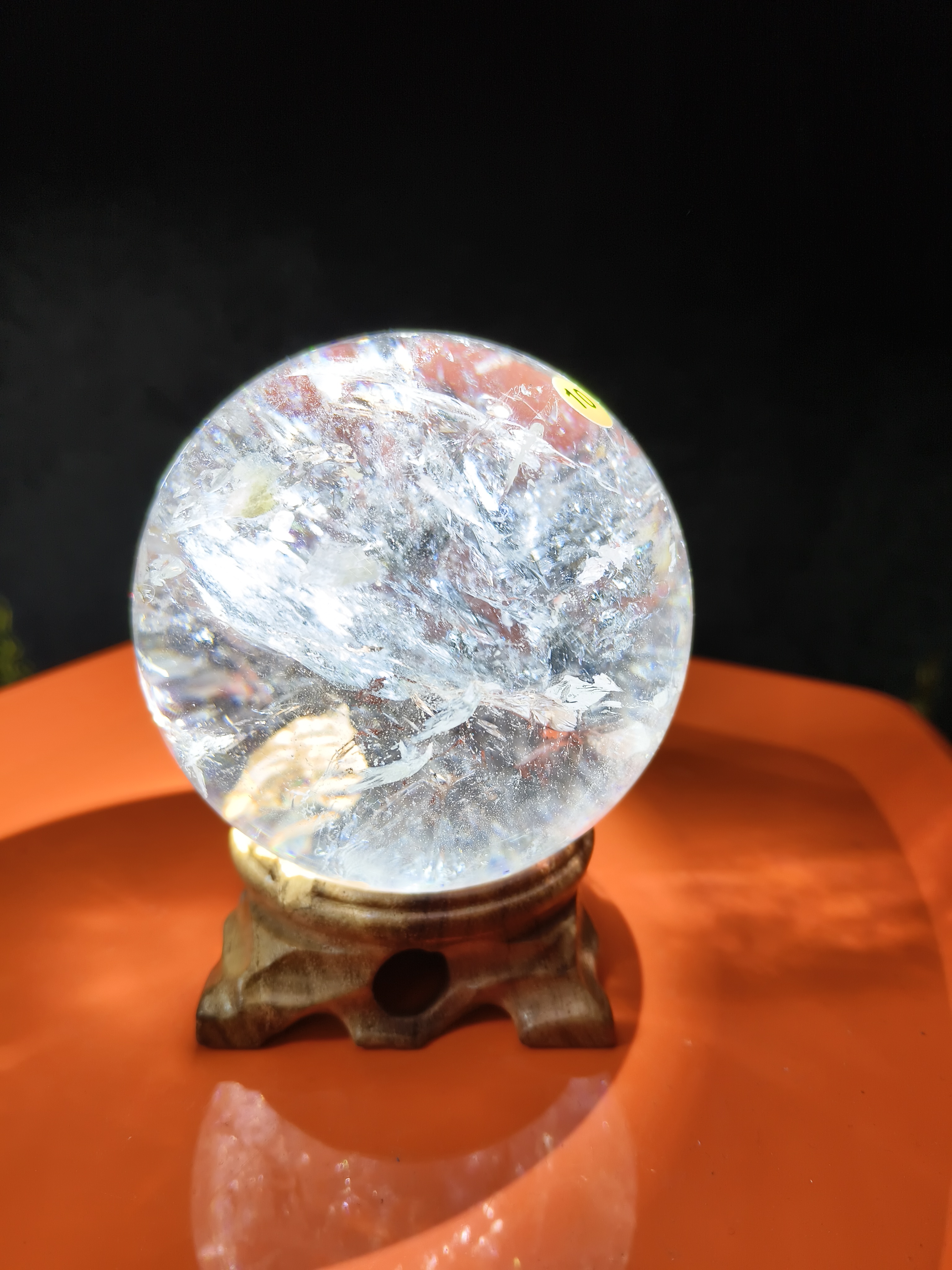 卧室/书桌/茶几摆件，白色水晶球卡82mm左右，床头小夜灯