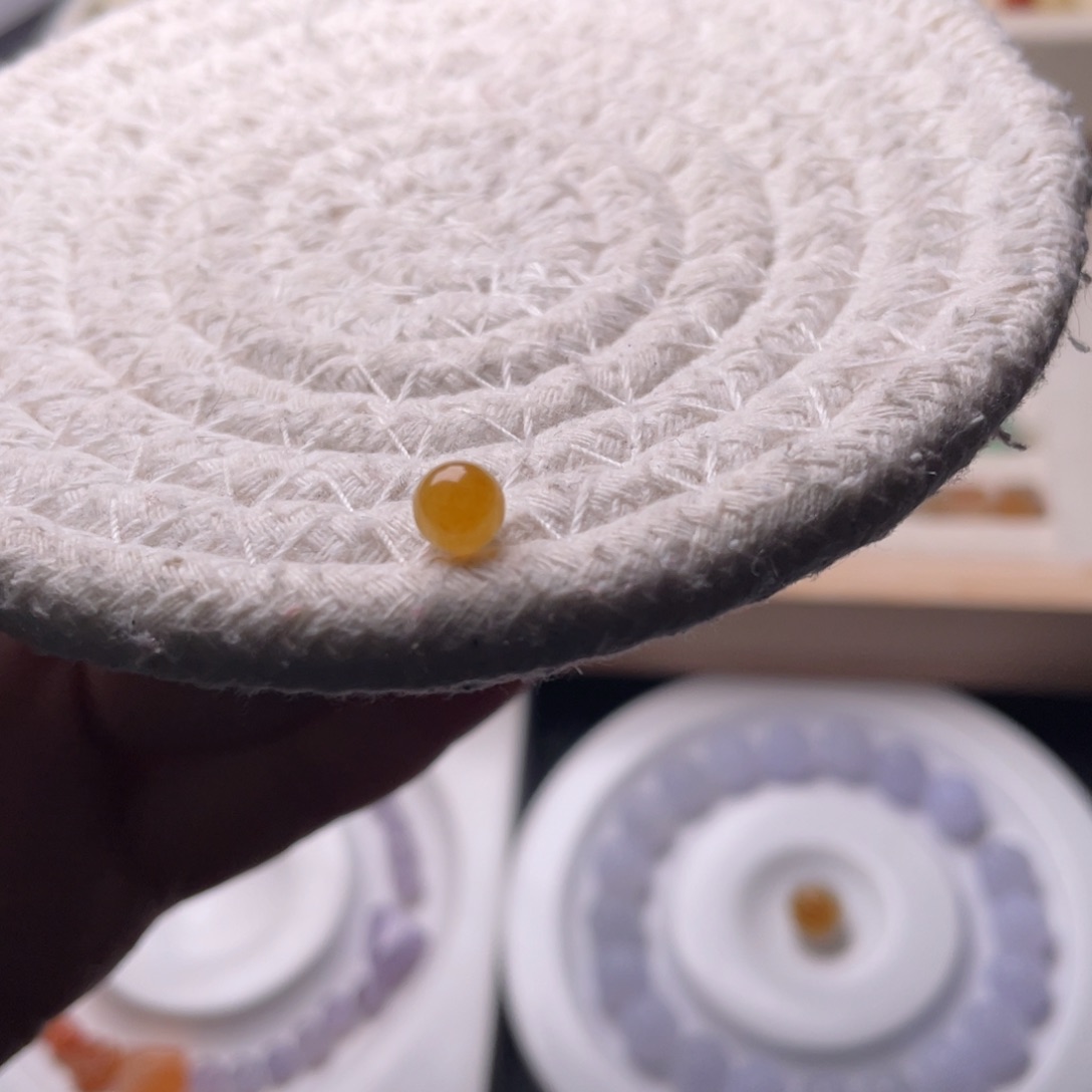 未镶嵌手链翡翠卡5.5黄珠