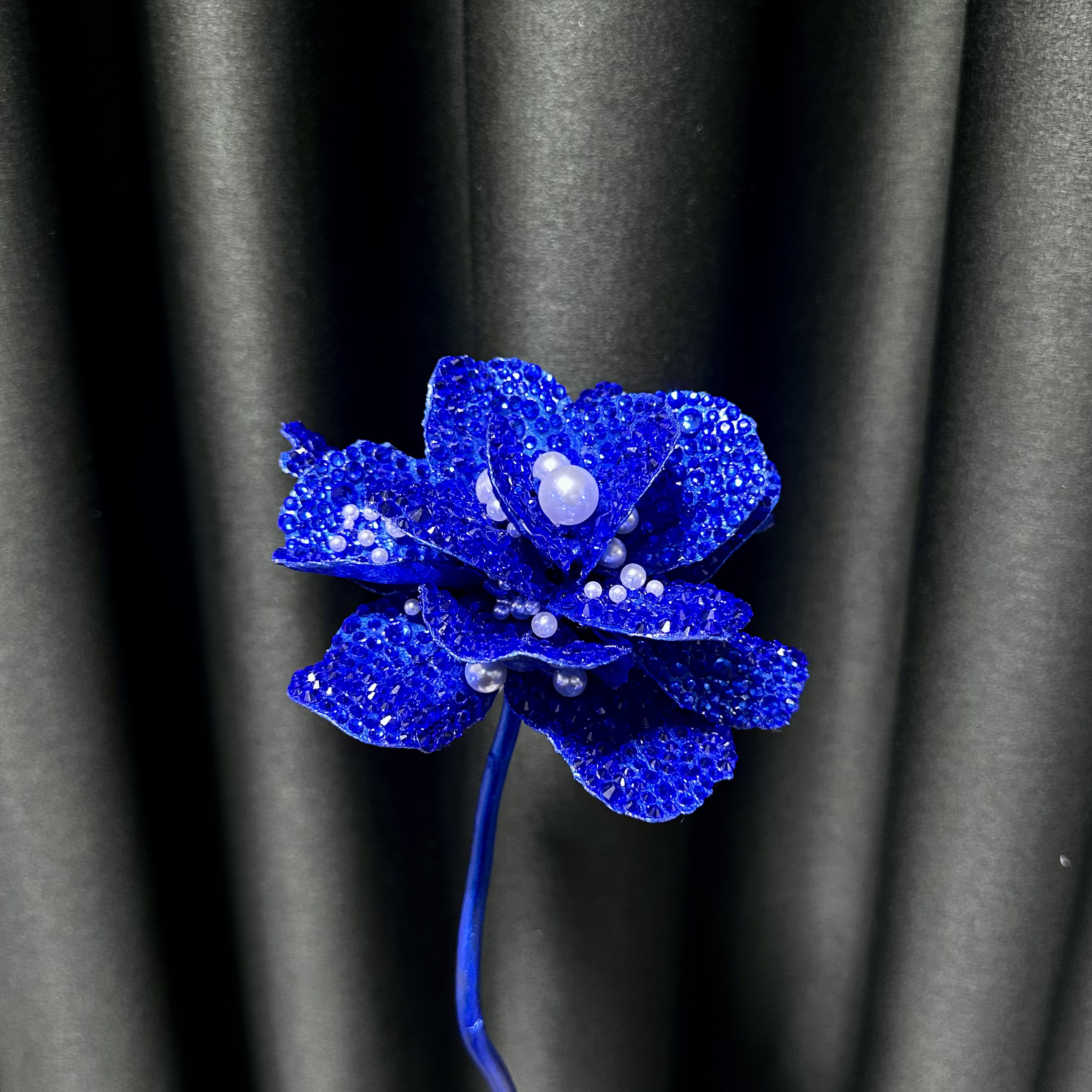 【昙花】奢华别墅豪宅精致软装进口花材软装搭配（克莱因蓝色贴钻款）