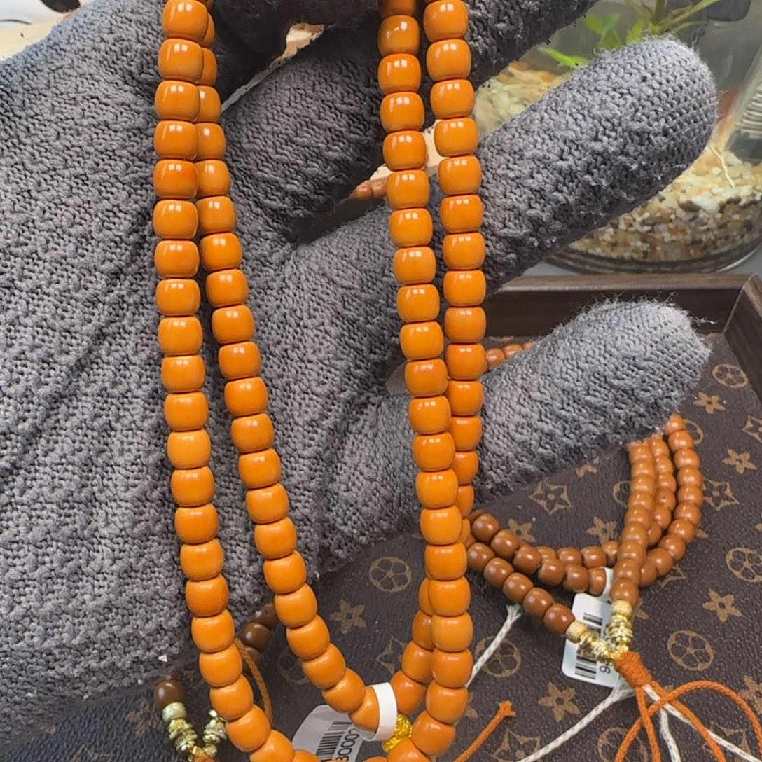 吊坠橄榄核老挝6.7mm三花无白108