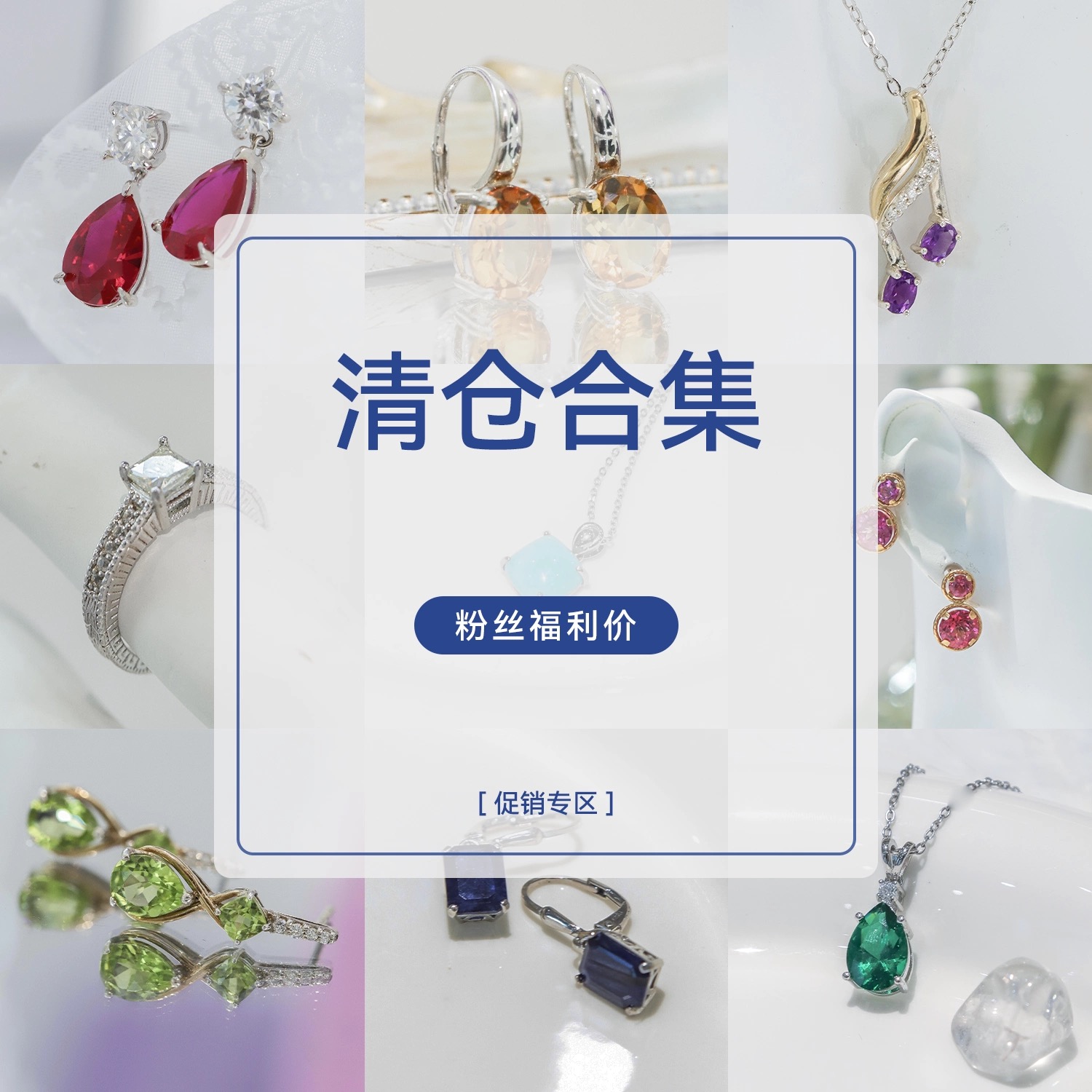 铜合金锆石项链 水晶复古风轻奢合金百搭铜合金法式彩色古董