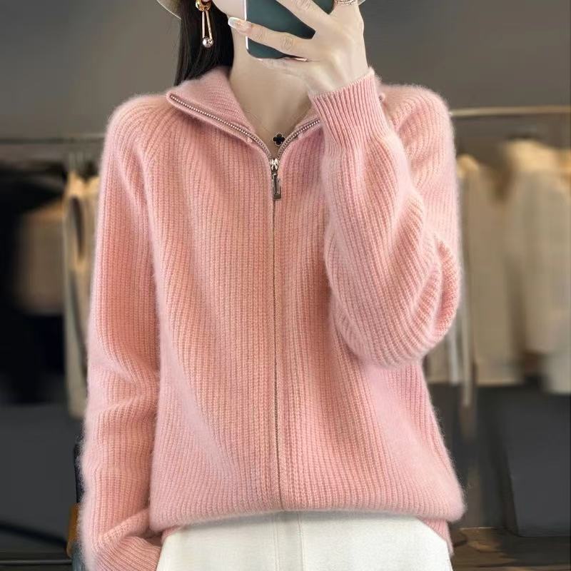 粉丝福利！七针加厚元宝针宽松百搭开衫女25年新款羊毛外套