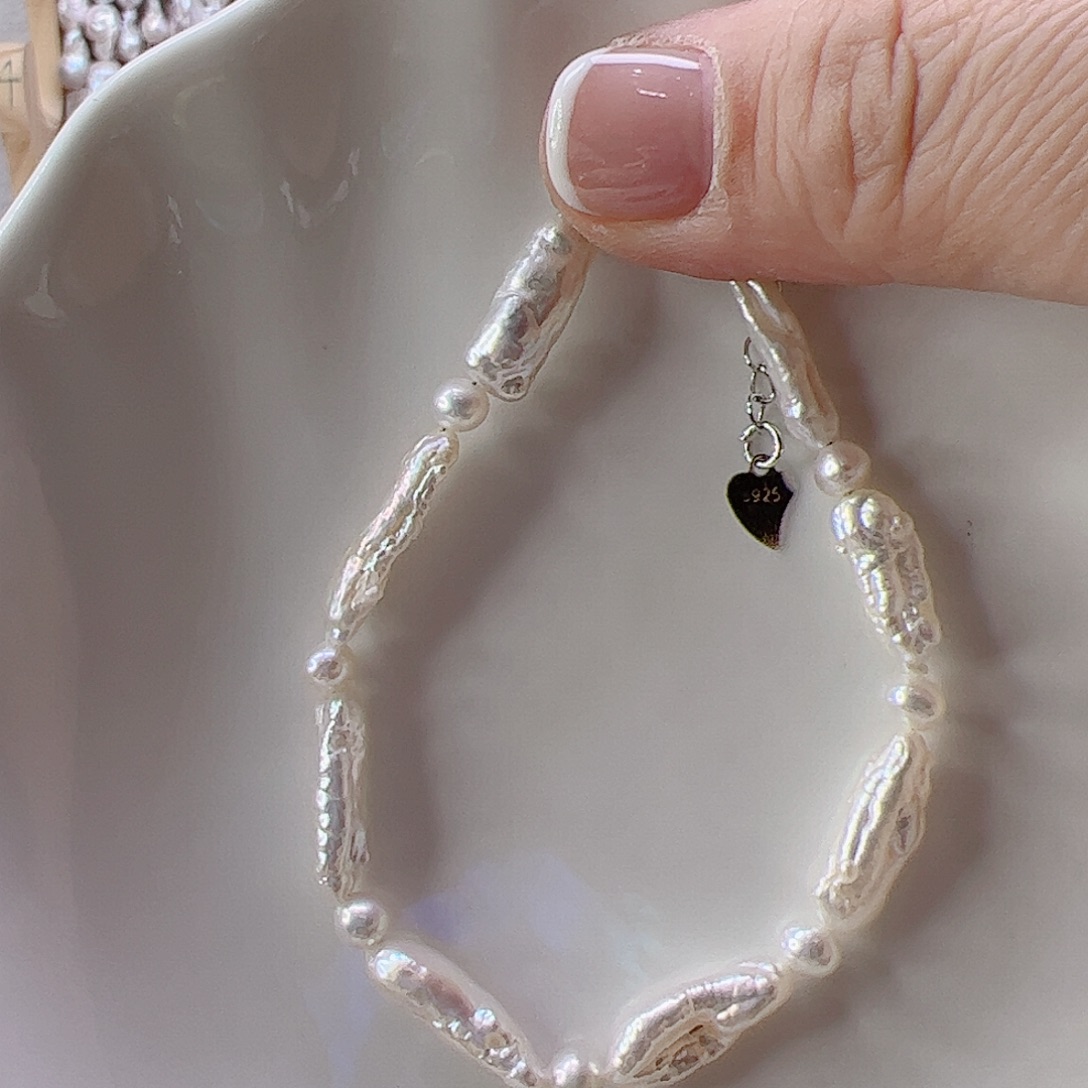 淡水珍珠手绳合金