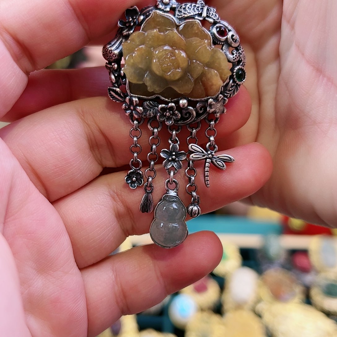 翡翠戒指/指环银S925镶嵌古风