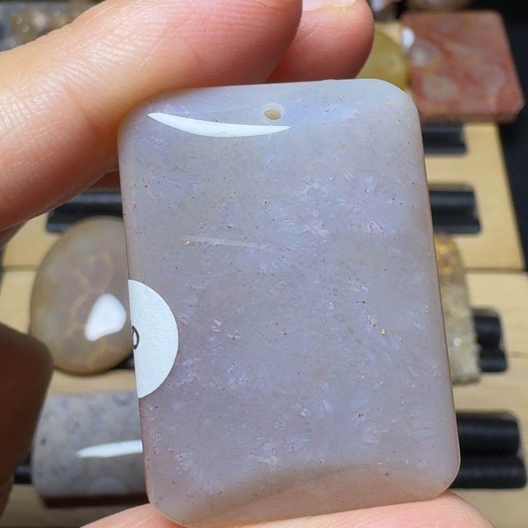 硅化玉紫粉冰暗花未镶嵌