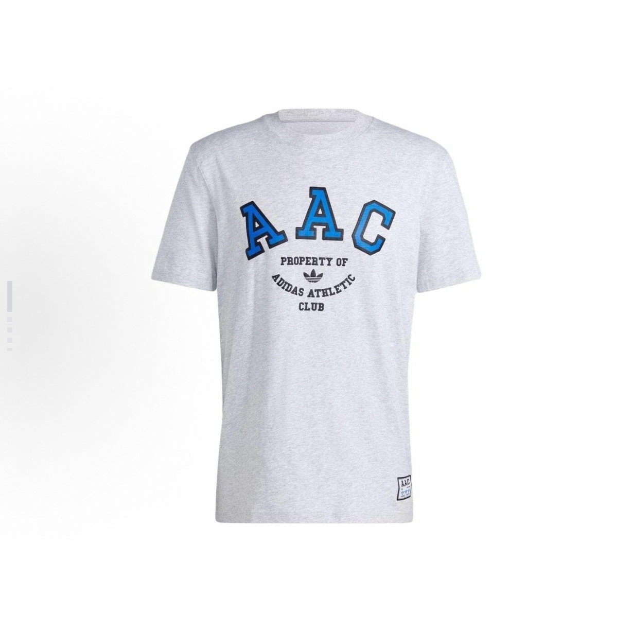 adidas originals 字母印花圆领短袖T恤 男款 灰色IM4572