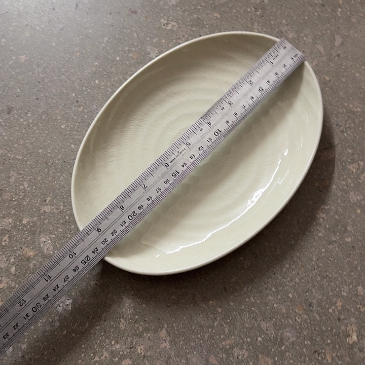 陶瓷羽毛9.5寸椭圆盘