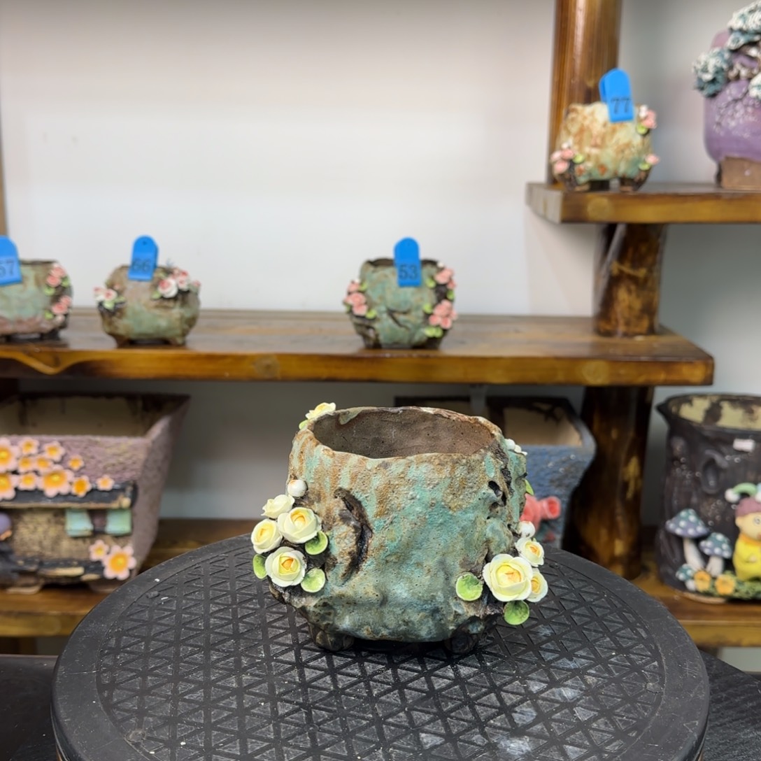 寒***冰本默花器麦饭石花盆