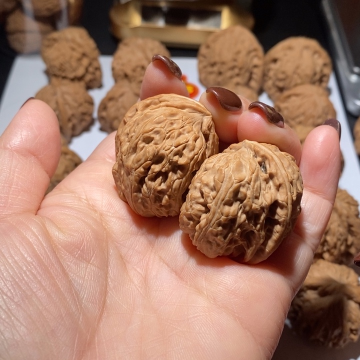 文玩核桃把件白狮子半壁江山