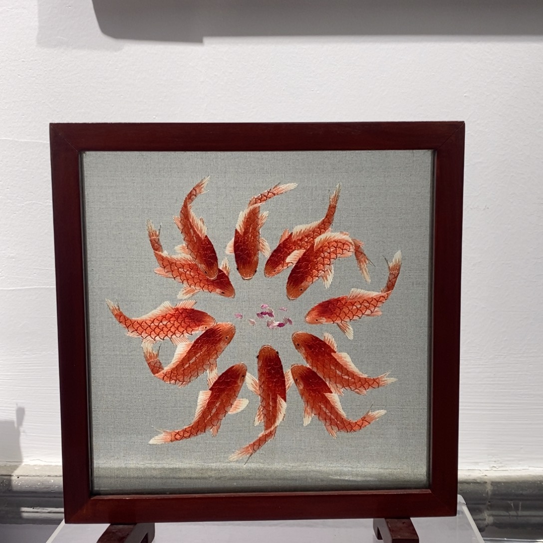 刺绣纯手工苏绣-年年有鱼