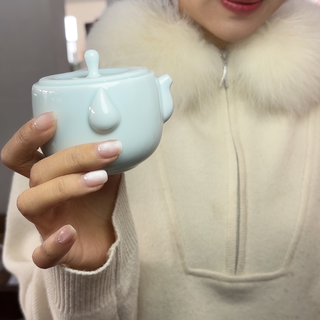 龙泉云间青瓷小米茶器