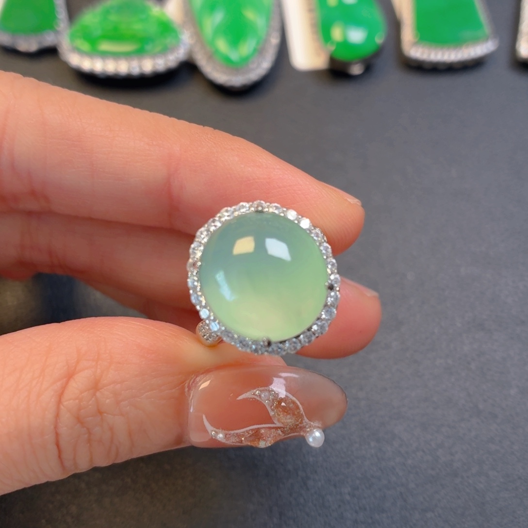 翡翠银S925镶嵌颈饰