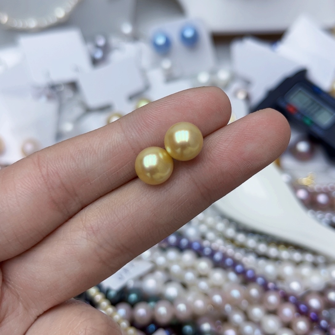 淡水珍珠耳饰银S925镶嵌