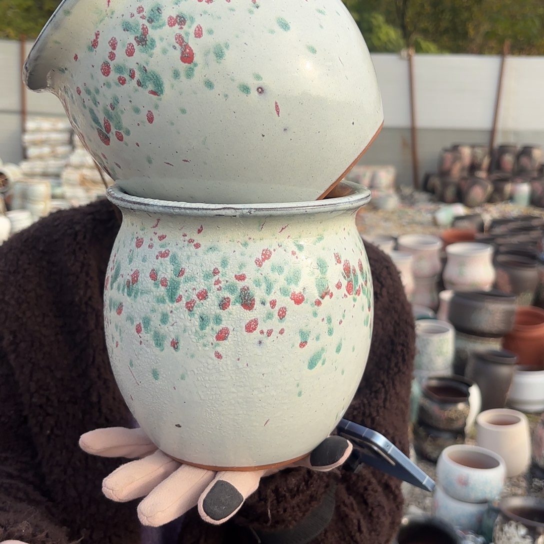 口径16高度16两个白彩微瑕