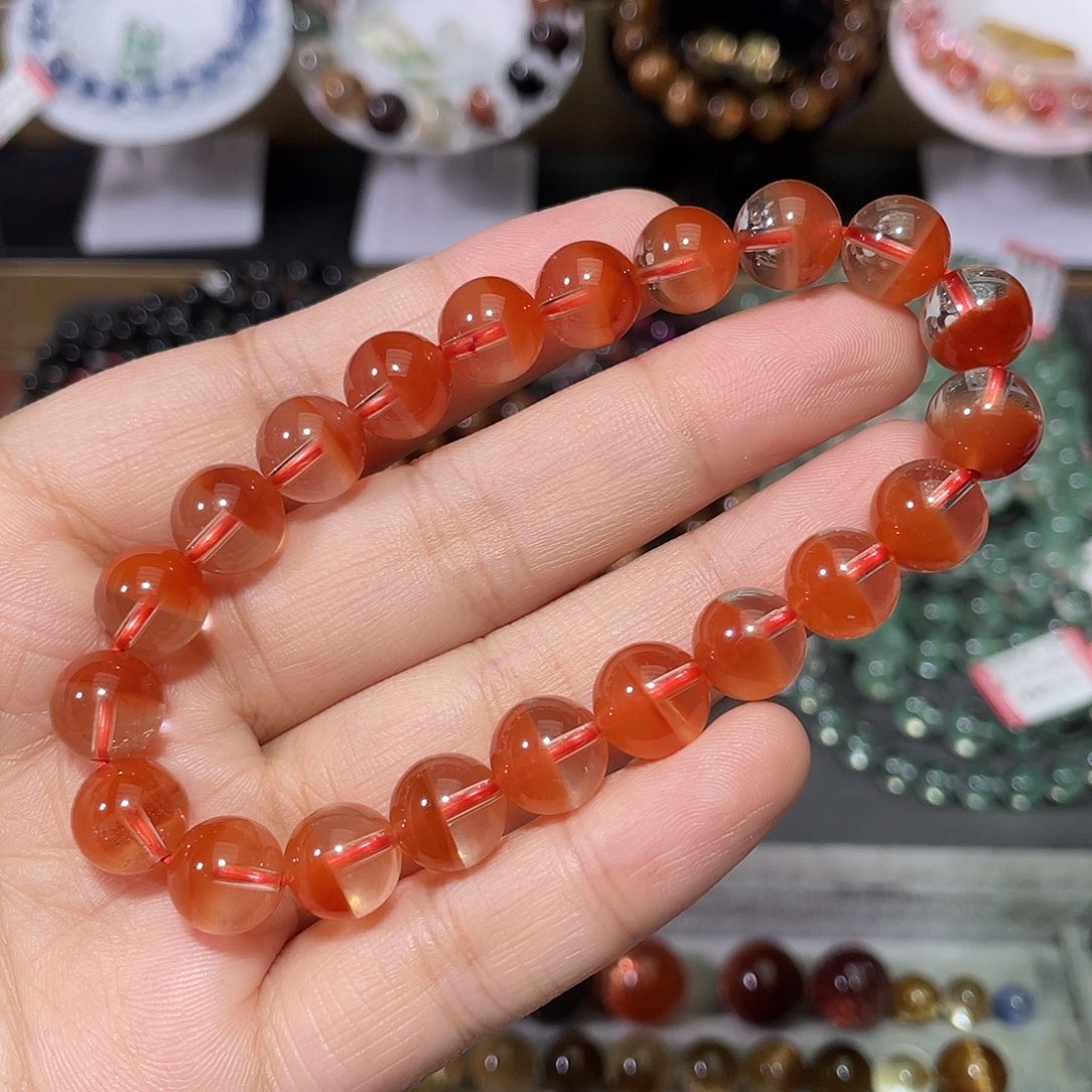 水晶手链未镶嵌兔毛聚宝盆手串