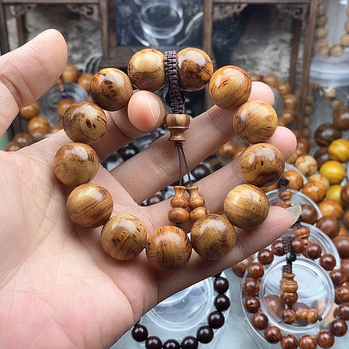 黄花梨/降香黄檀手串/手链男**色1.8黄花梨芝麻点