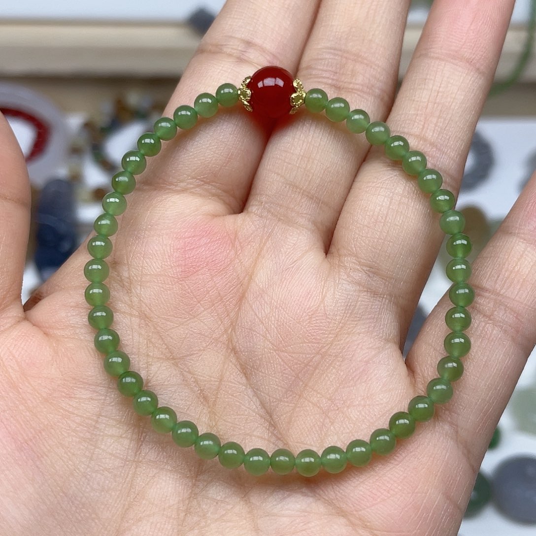 手链未镶嵌和田玉（碧玉）福利