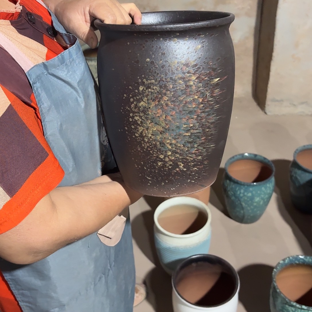 紫砂花盆口20高25