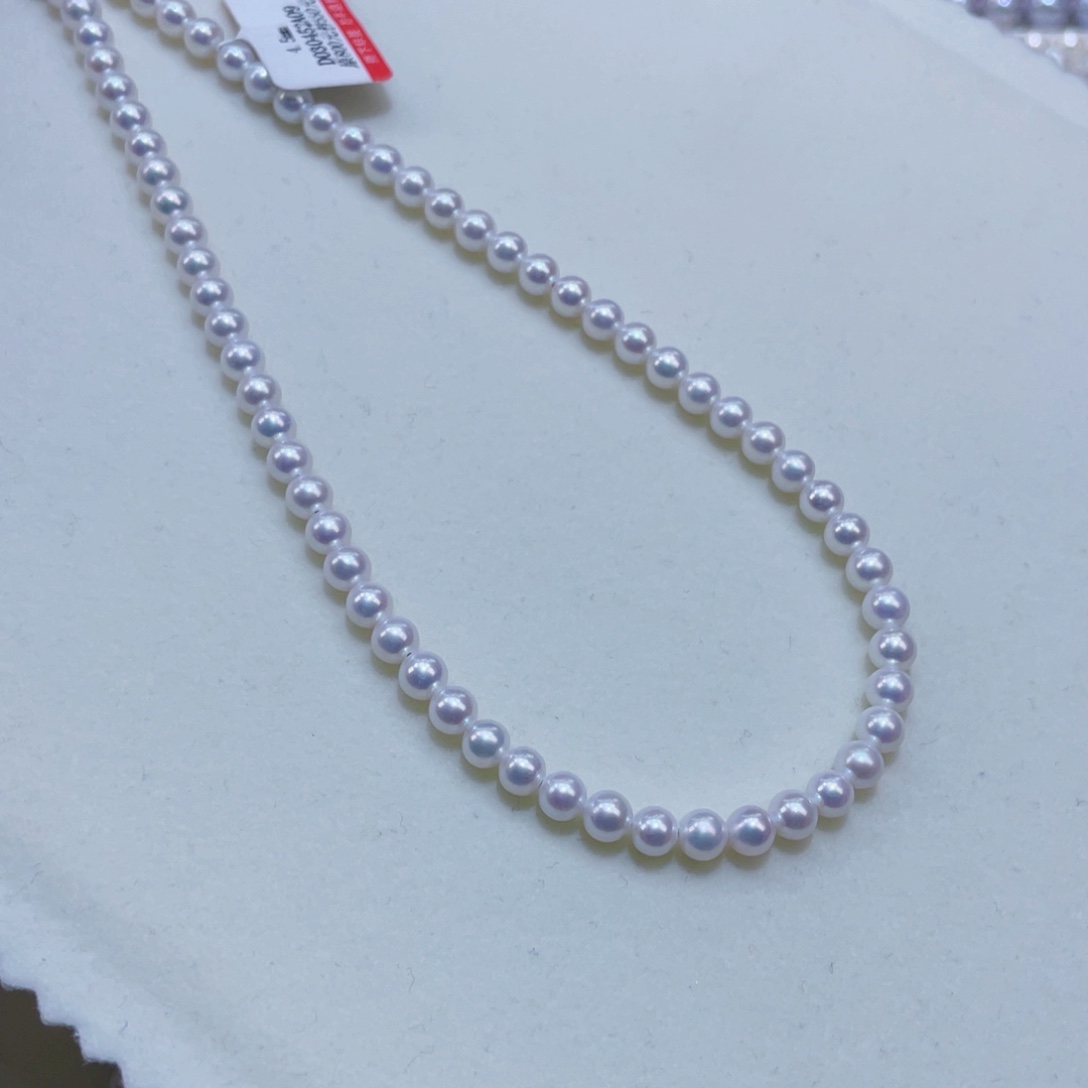 淡水珍珠银S925镶嵌颈饰炫彩极光4.5m