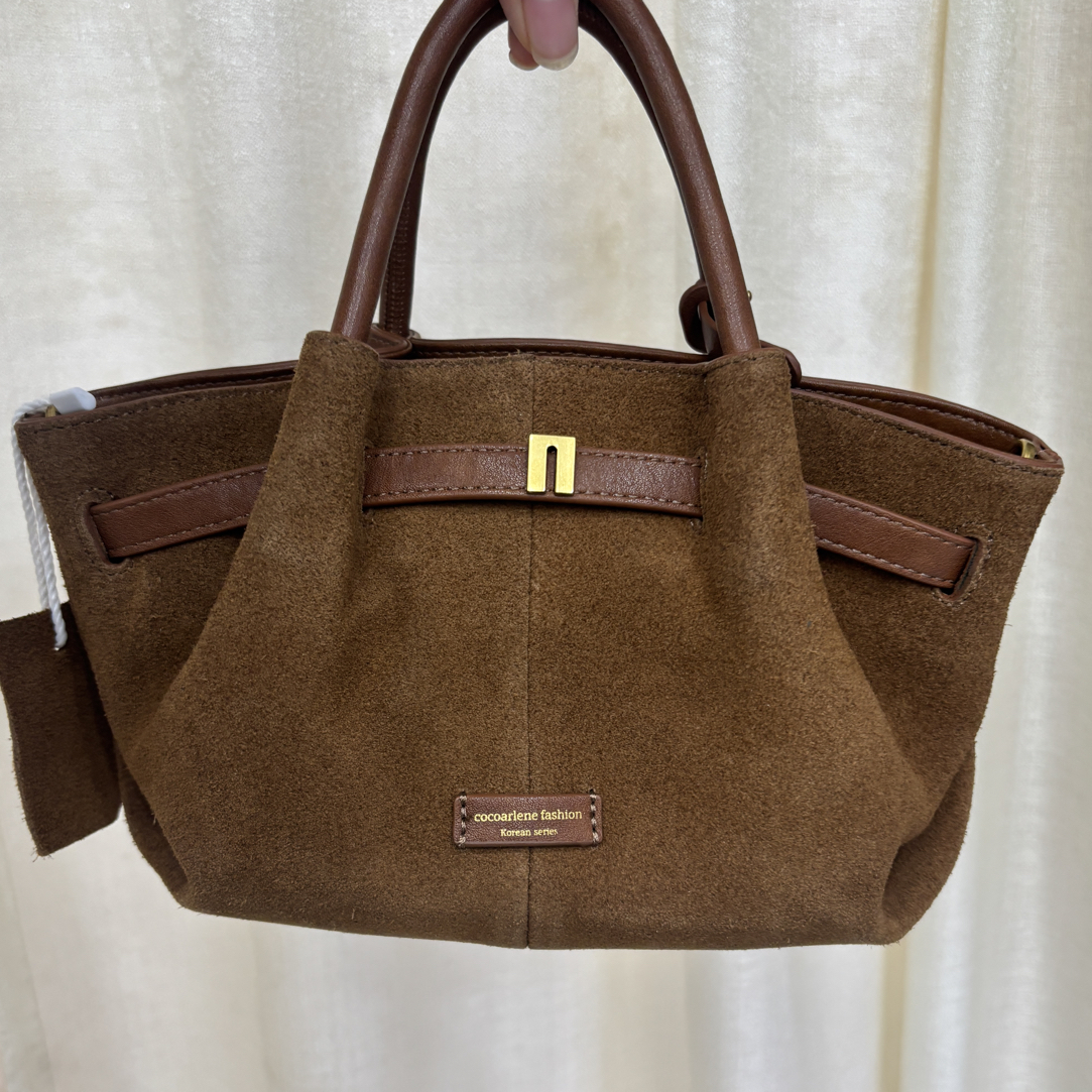 新款磨砂皮时尚百搭大容量休闲手提花园包云朵包饺子包斜挎包2130