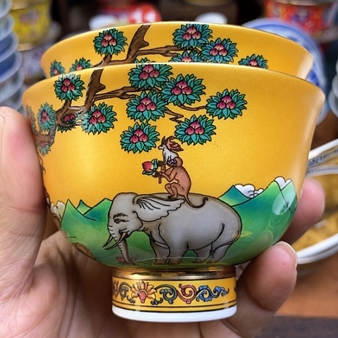 景德镇陶瓷藏式茶碗晋*人