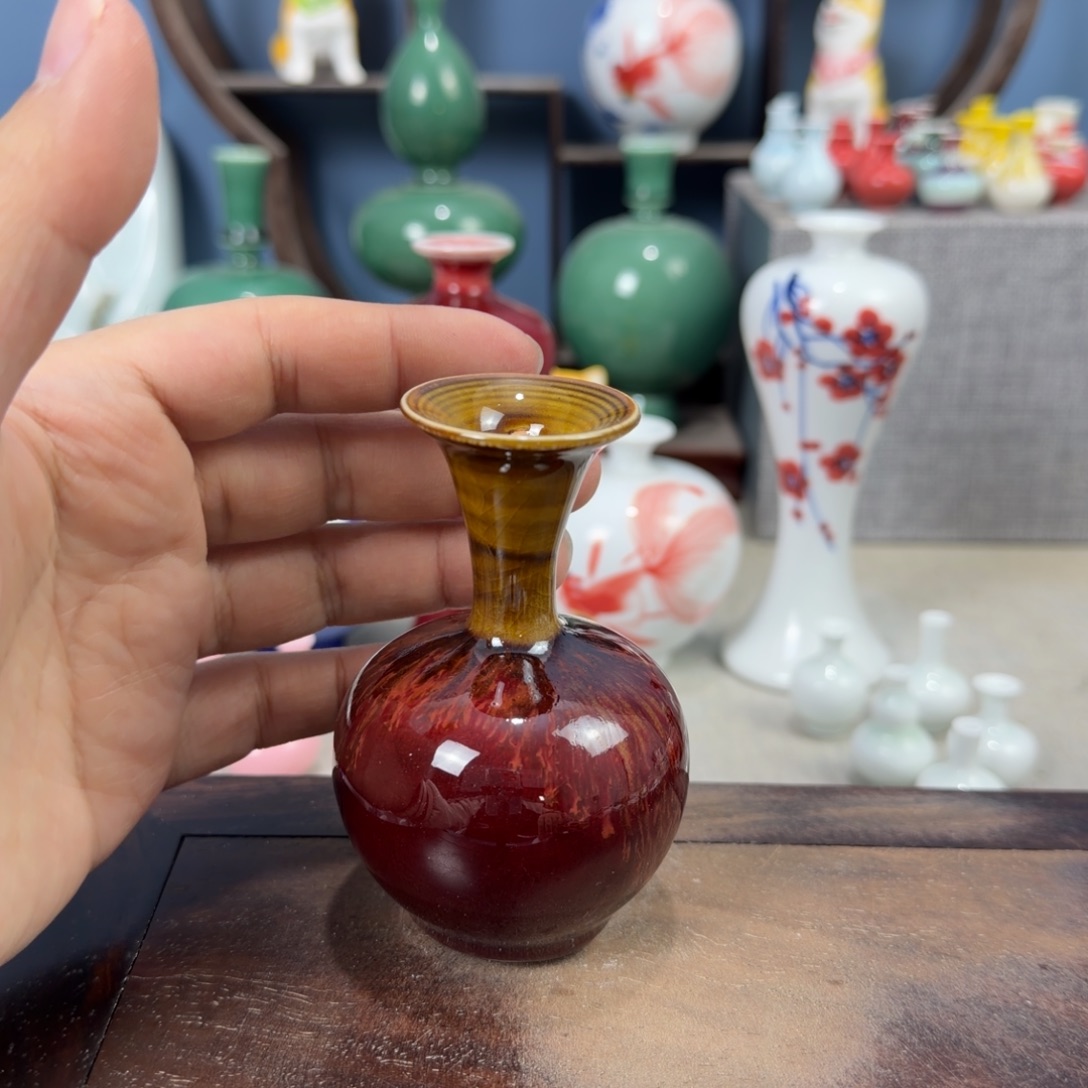 陶瓷手工小花器摆件