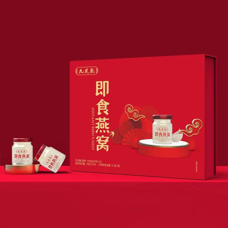 【2025.1】九芝乾即食燕窝40g*10瓶配料表只有纯净水冰糖燕窝