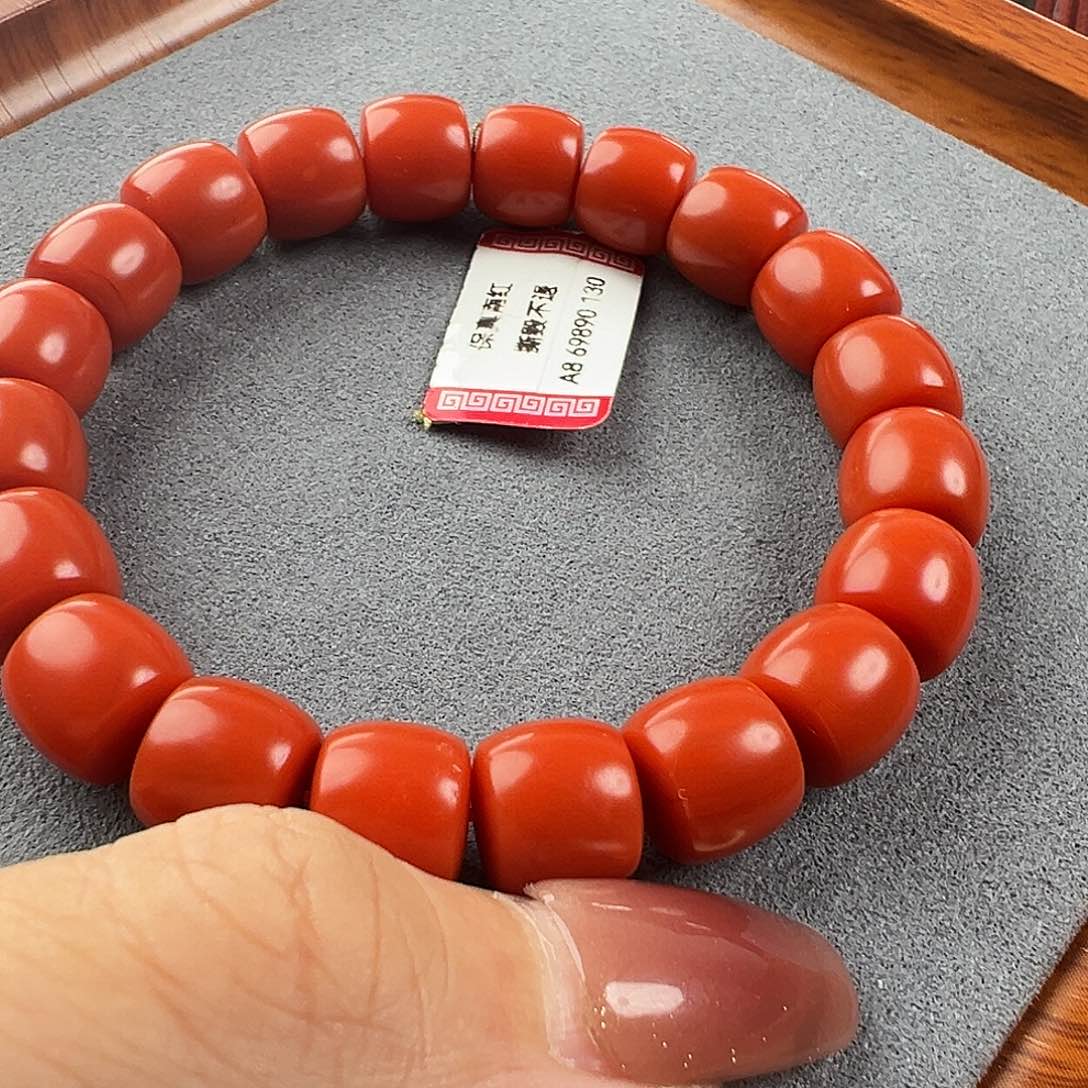 南红玛瑙手串未镶嵌光****者