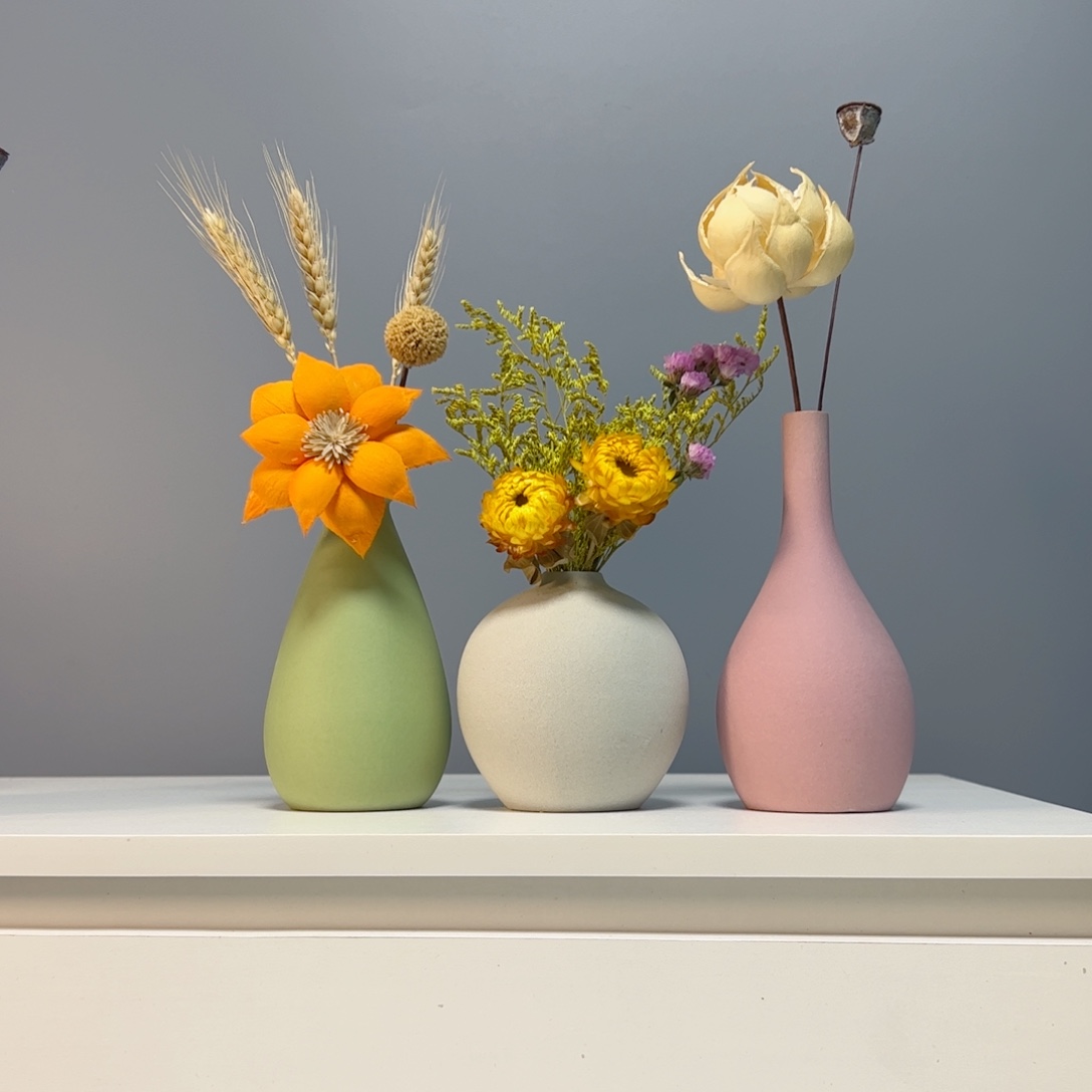 陶瓷花瓶景德镇手作陶瓷花瓶摆件无孔