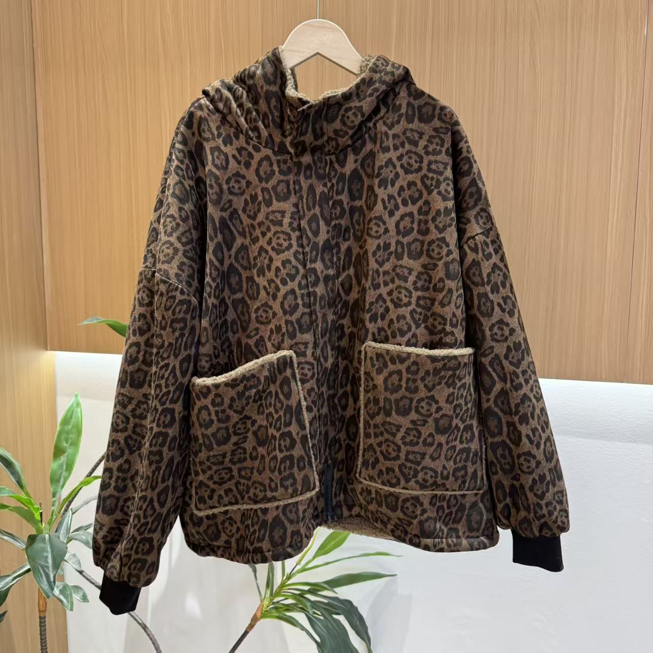 17253新款秋冬两面穿加绒休闲减龄宽松显瘦棉服外套