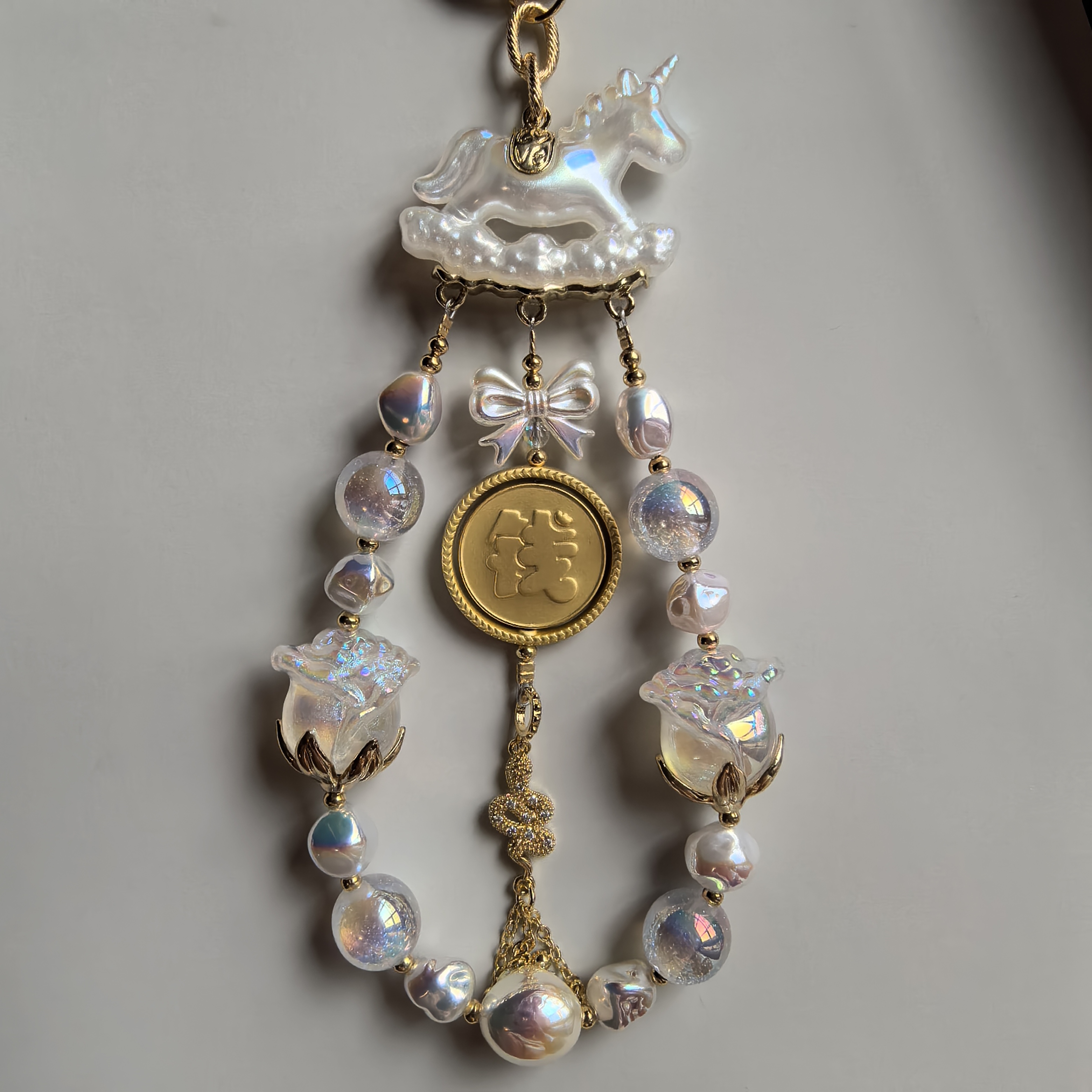 转大米海蒂配件独角兽手机链包包挂件女款短款可爱创意个性