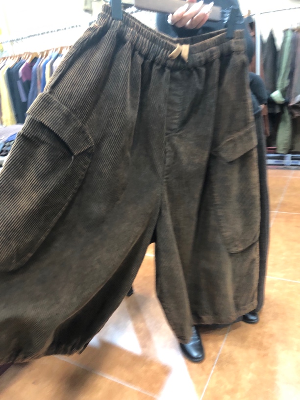 宽松条绒裤复古百搭休闲时尚