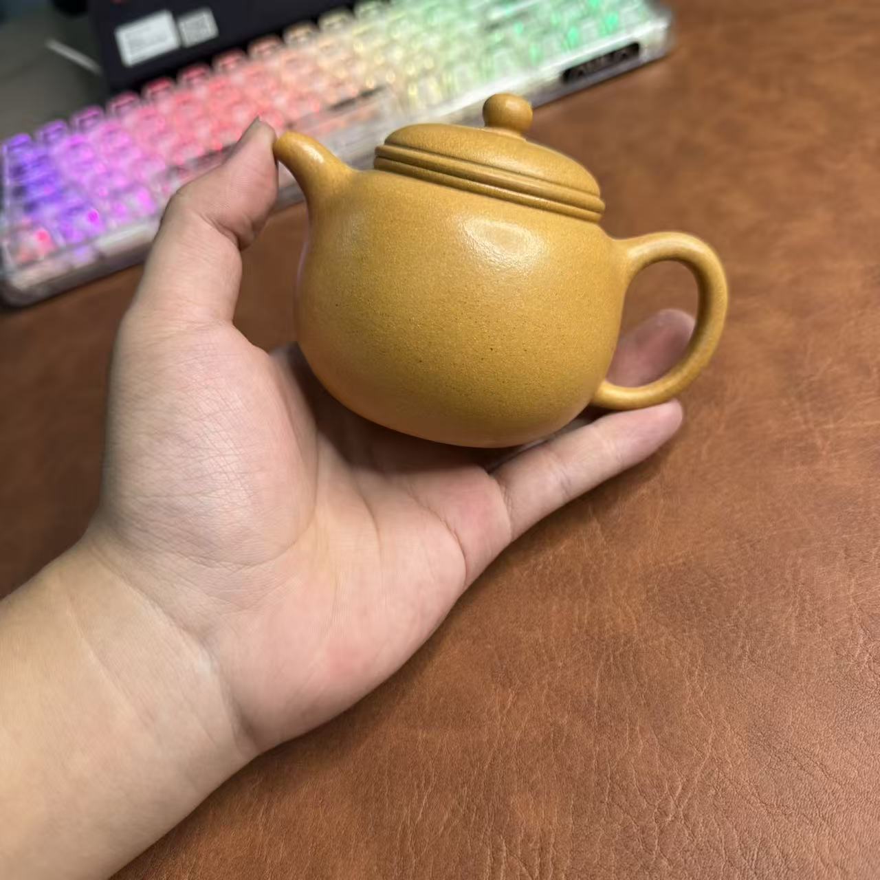 原矿老宕口黄金段全手工匏尊宜兴精美泡茶紫砂壶