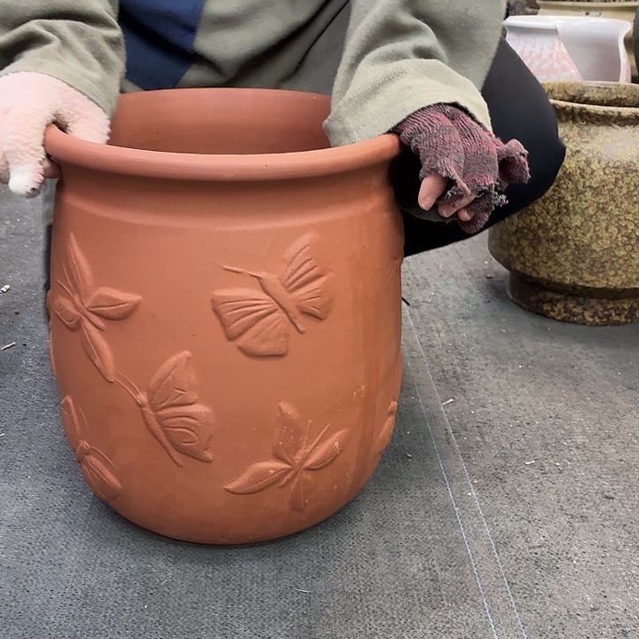 25×31 -粗陶花盆有孔-买买买