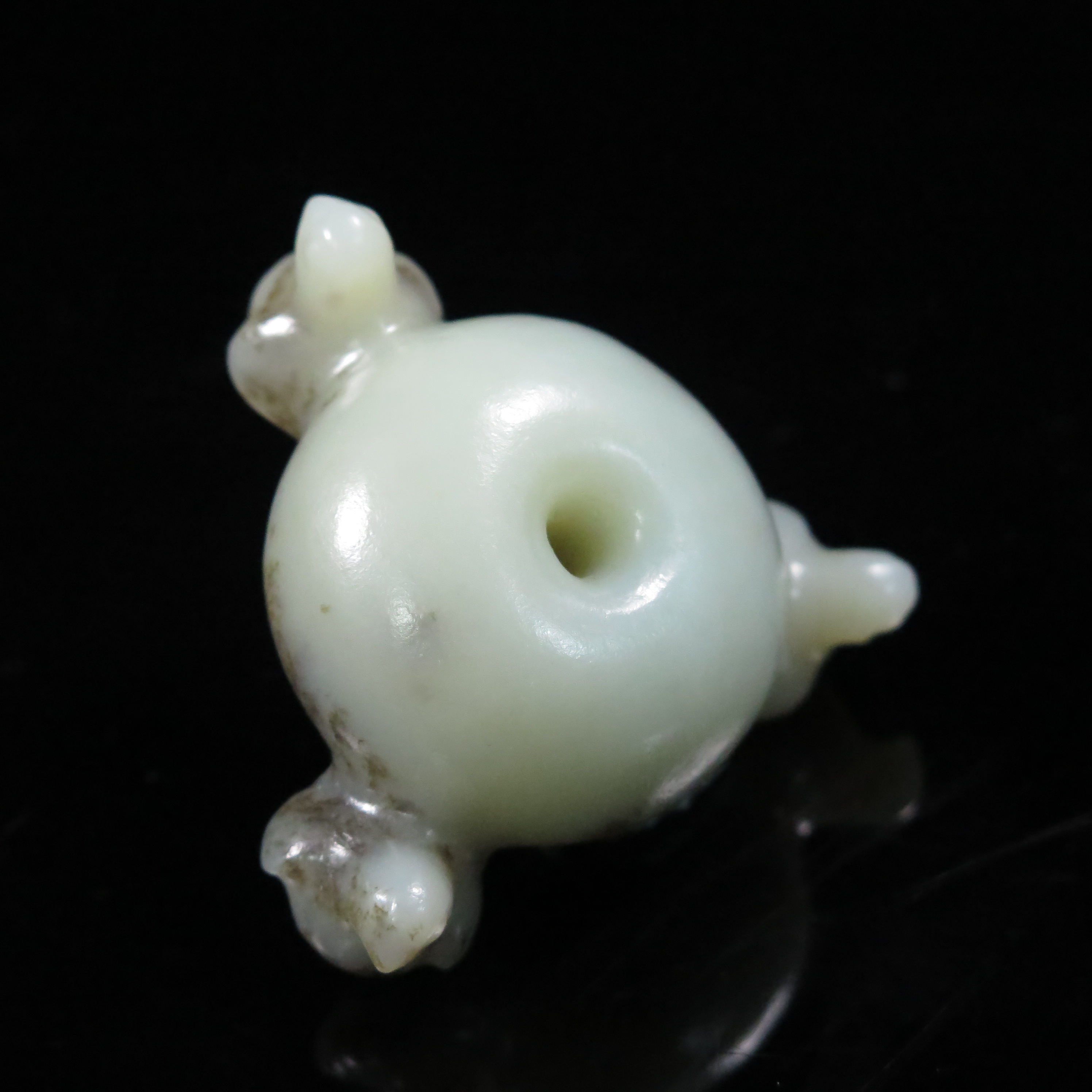 晚清出阔玄鸟纹玉勒/HY591559/和田玉/槐荫山房