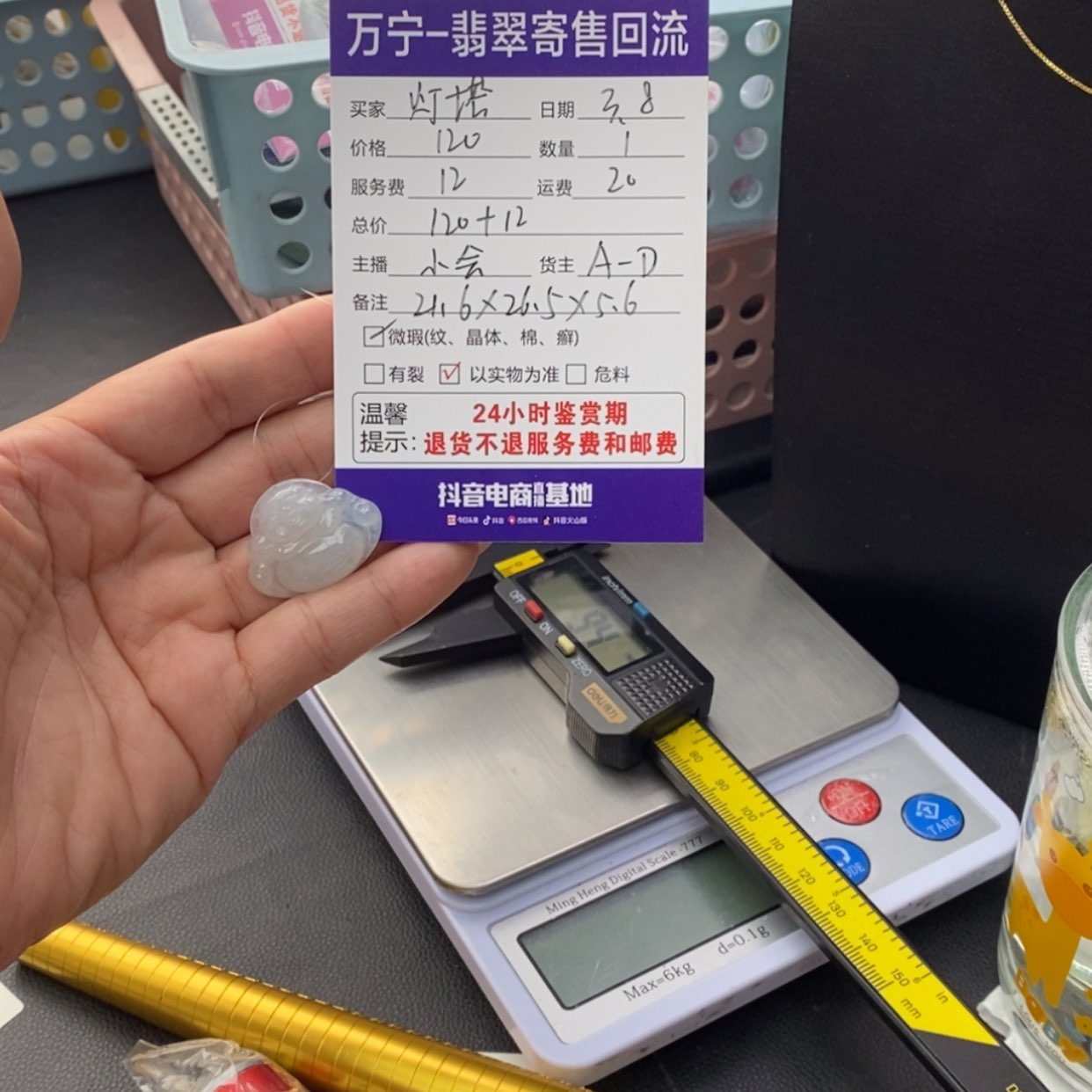 【闪购商品】翡翠颈饰未镶嵌灯*。