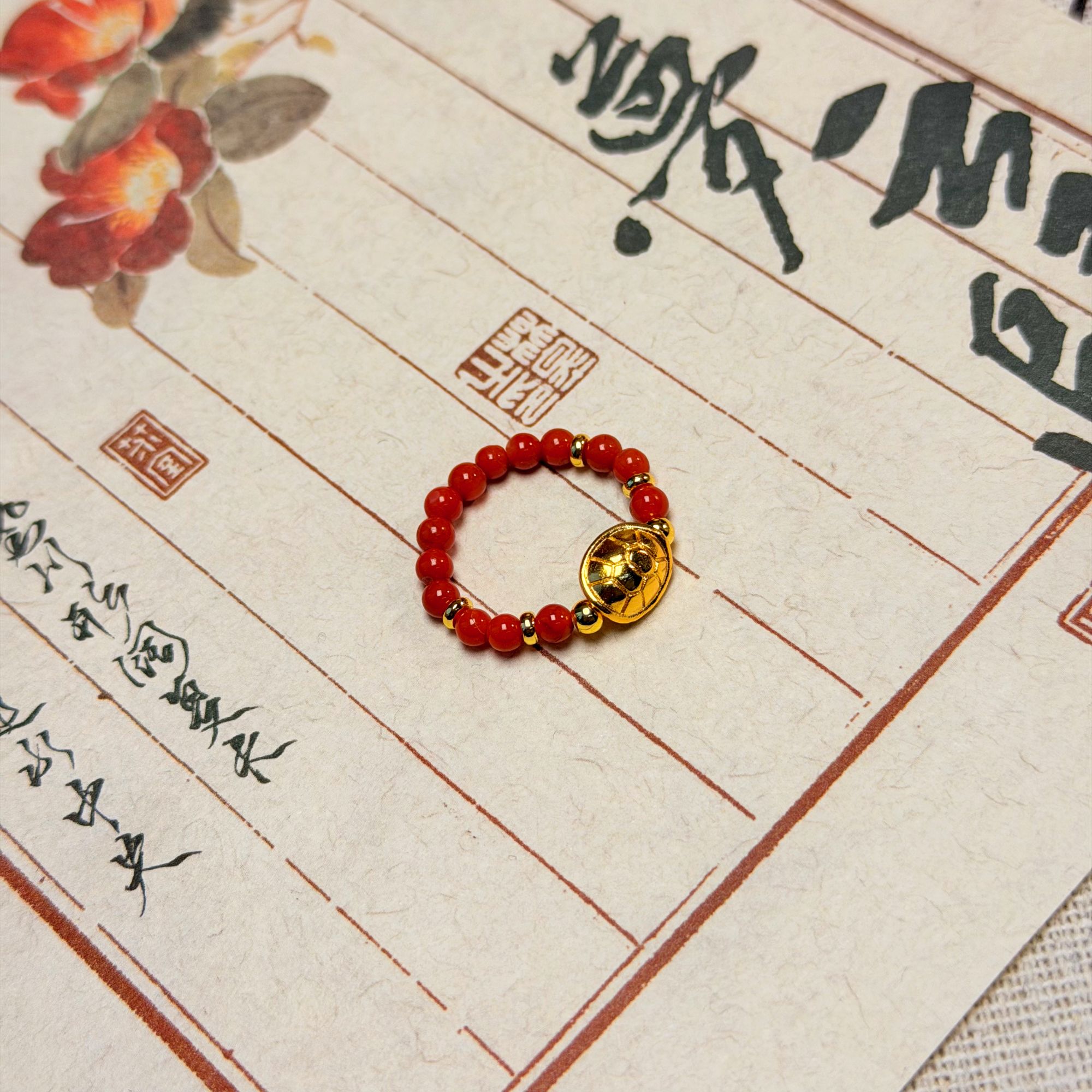 【Y】BQ012512南红圆珠戒圈diy富甲天下3mm+