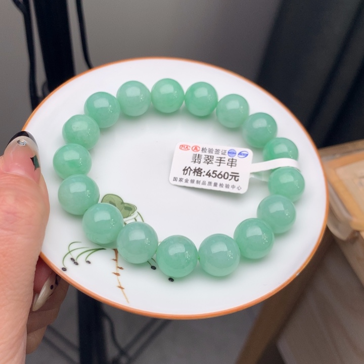 翡翠未镶嵌手链翡翠d36卡12