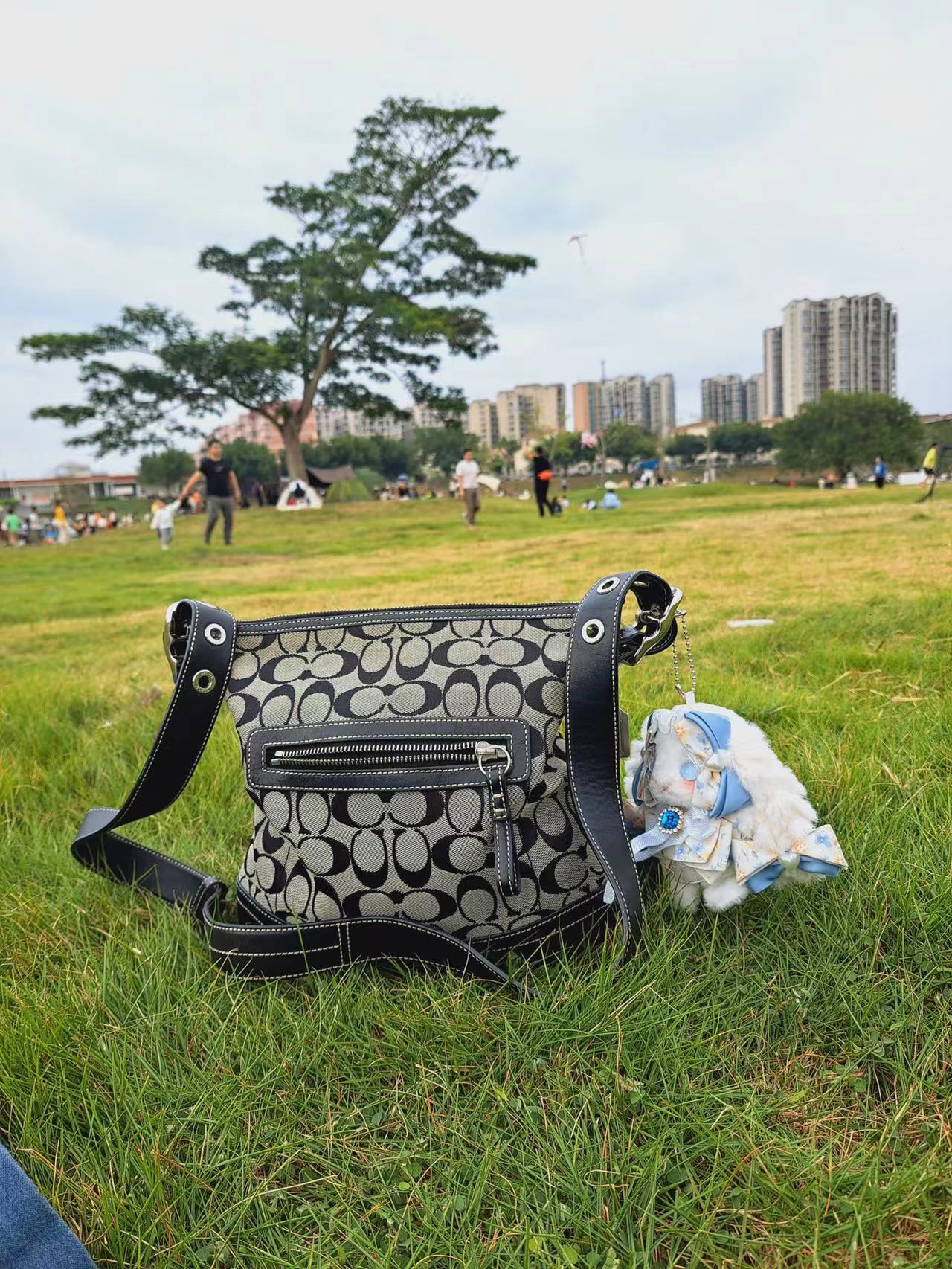 经典老花单肩包斜挎包盆栽包中古包
