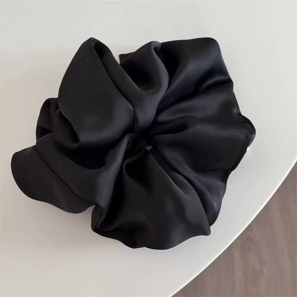 缎面大肠发圈女扎头发绳高级感丸子头头花头饰