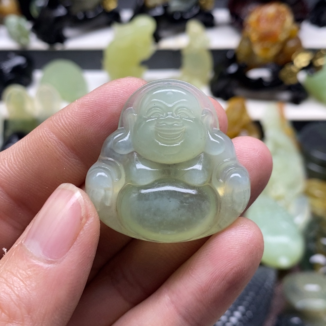岫玉佛公吊坠未镶嵌