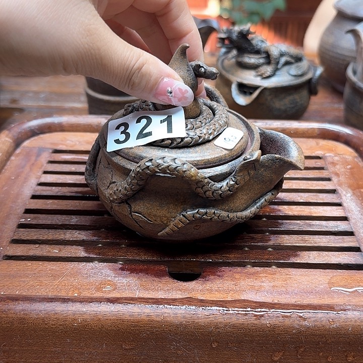 纯手工制作粗陶茶具