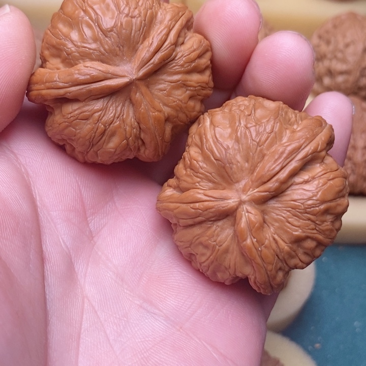 把件文玩核桃45全品粗筋元宝三棱